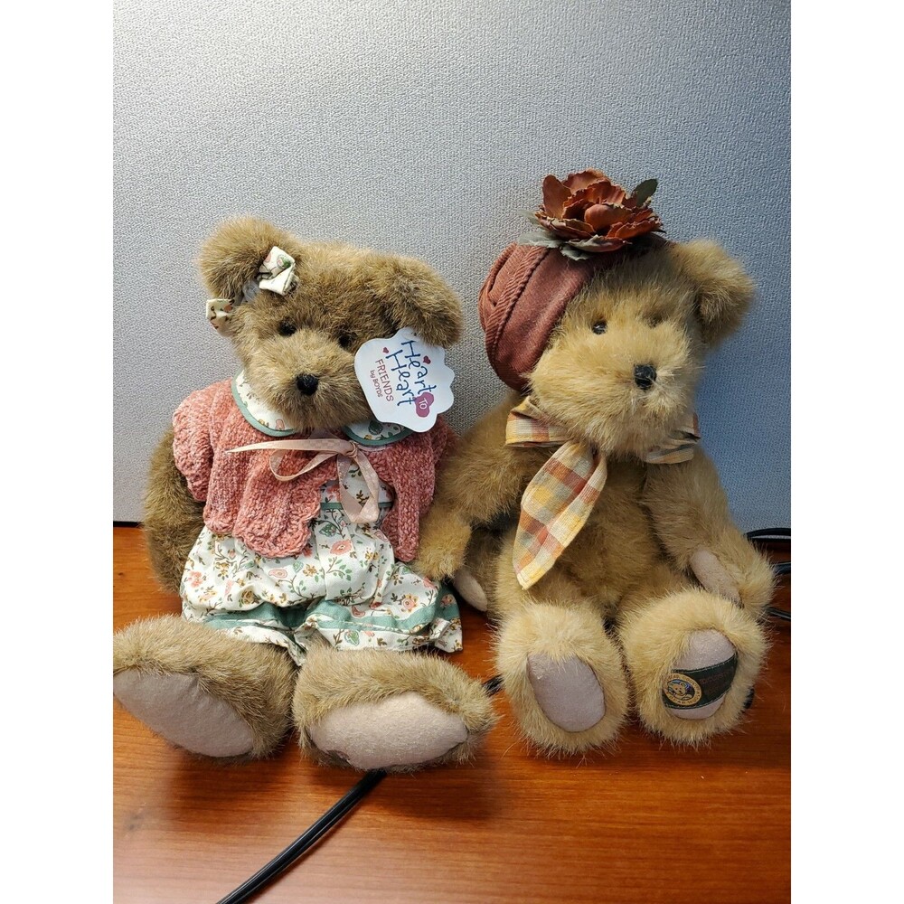 LOT of 2 Boyds Bears 12" Mabel Bearsworth 14" MacKenzie Heart to Heart Plush NWT